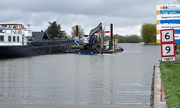 Start baggeren vaarweg Amstel