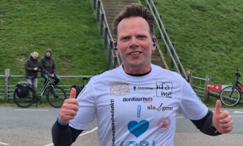 AKU atleet John vd Maat loopt de 60km van Texel voor Jarige Job