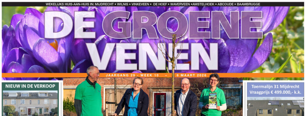 De Groene Venen van 06 maart staat online.
