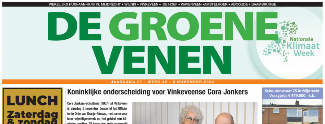 De Groene Venen van 8 november staat online