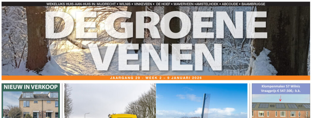 De Groene Venen van 9 januari staat online.