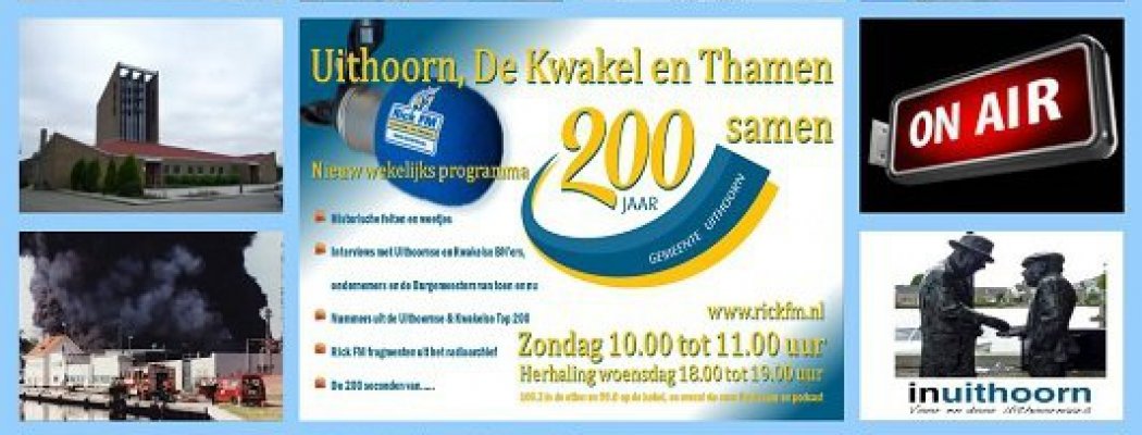 Derde uitzending van Uithoorn, De Kwakel en Thamen 200 jaar samen op Rick FM