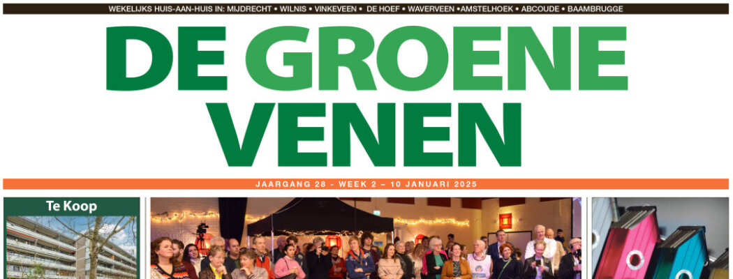 De Groene Venen van 10 januari staat online