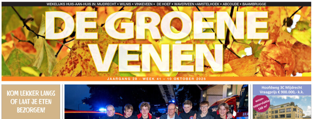 De Groene Venen van 10 oktober staat online