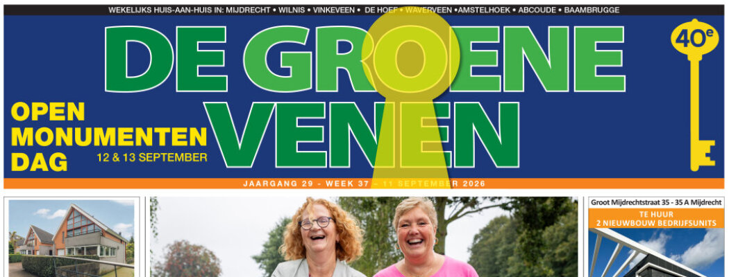 De Groene Venen van 11 september staat online