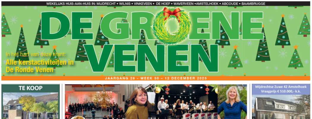 De Groene Venen van 12 december staat online.