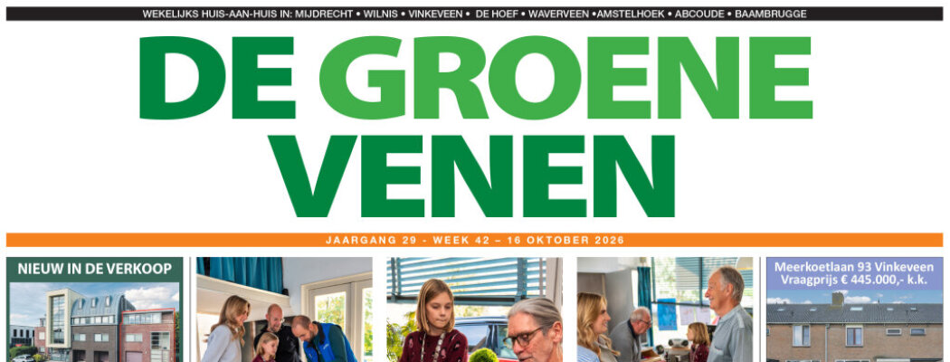 De Groene Venen van 16 oktober staat online