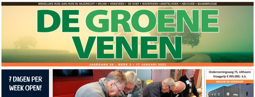 De Groene Venen van 17 januari staat online