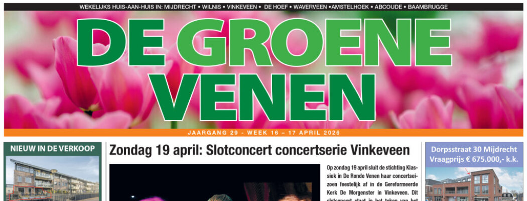 De Groene Venen van 17 april staat online + Oranjekrant