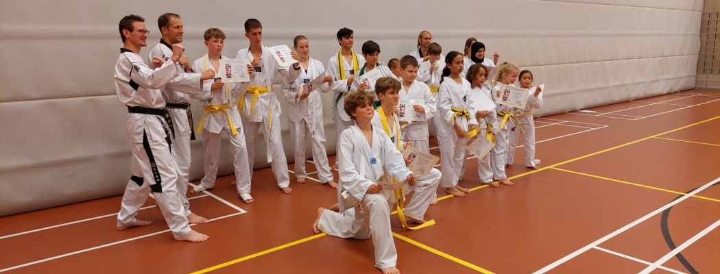 Examens succesvolle afsluiting seizoen bij Horangi Taekwondo Mijdrecht