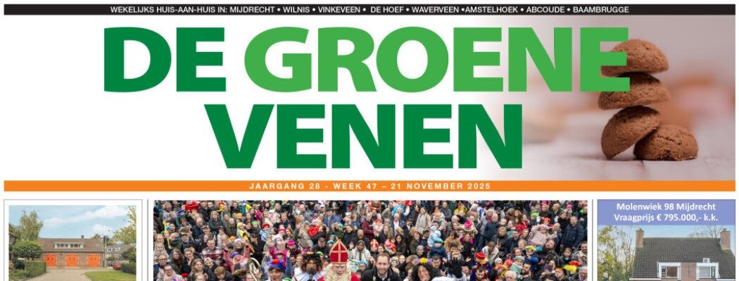 De Groene Venen van 21 november staat online.