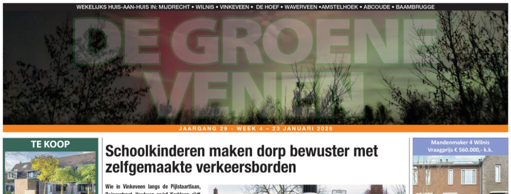 De Groene Venen van 23 januari staat online.