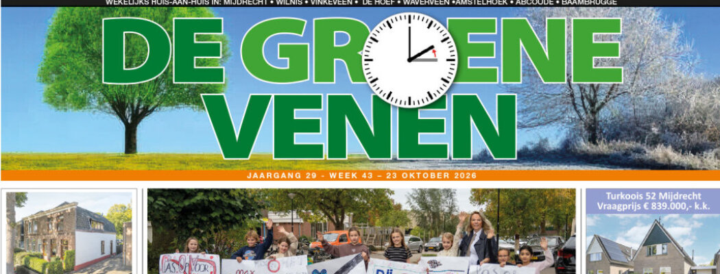 De Groene Venen van 23 oktober staat online