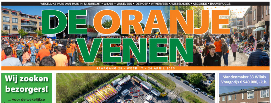 De Groene Venen van 24 april staat online + Oranjekrant
