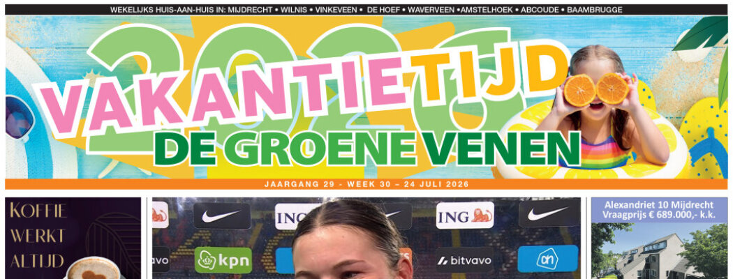 De Groene Venen van 24 juli staat online (daarna zomerstop)