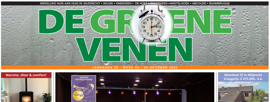 De Groene Venen van 24 oktober staat online