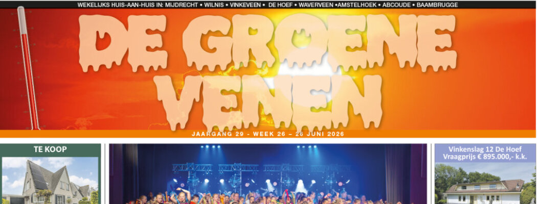 De Groene Venen van 26 juni staat online