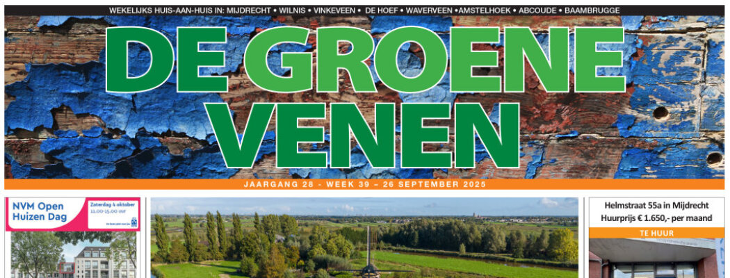 De Groene Venen van 26 september staat online