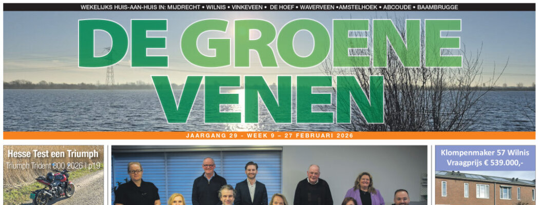 De Groene Venen van 27 februari staat online.