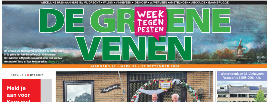 De Groene Venen van 27 september staat online