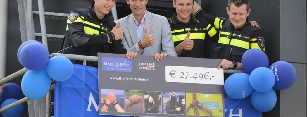Politieagenten halen 27 duizend euro op voor Make A Wish