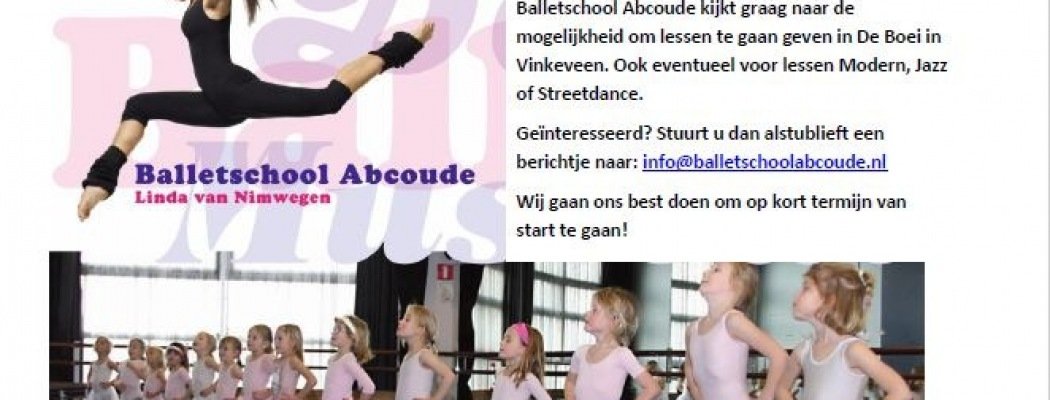 Balletschool Abcoude wil ook naar Vinkeveen