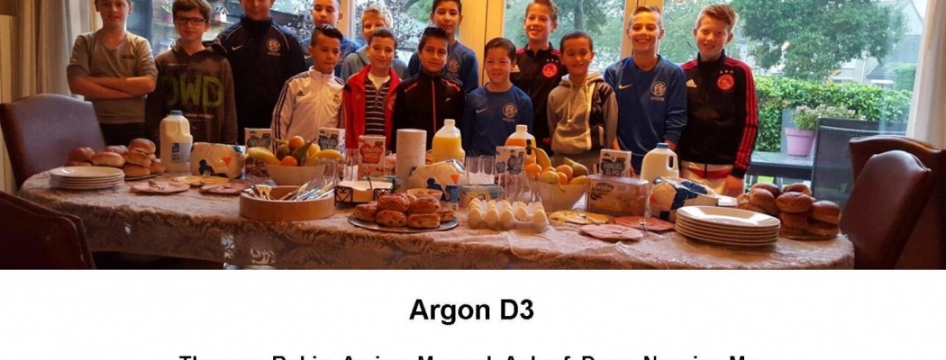 Argon D3 ontbijt in aanloop naar belangrijke wedstrijd