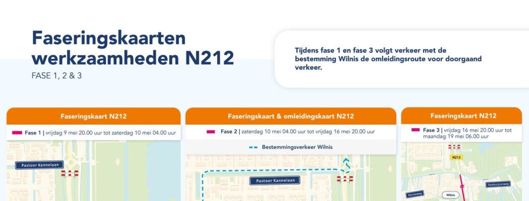 N212 afgesloten door werkzaamheden in Wilnis