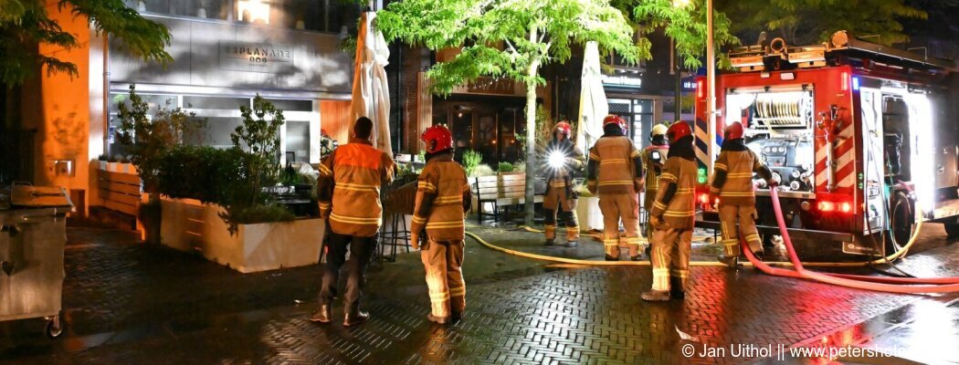 Brand bij ijssalon Esplanade