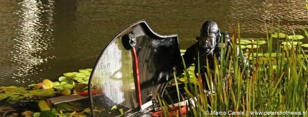 Auto te water in Aalsmeer, bestuurder teveel gedronken