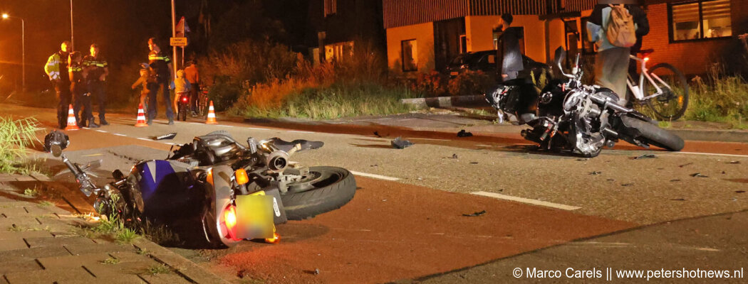 Twee motoren botsen tegen elkaar in Aalsmeer