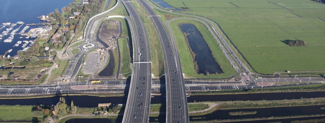 Grote verkeershinder door asfalteringswerkzaamheden tussen Utrecht en Amsterdam