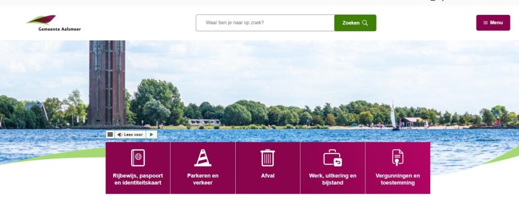 Dit is de nieuwe website van gemeente Aalsmeer. Met deze vernieuwde website bieden we inwoners, ondernemers en andere geïnteresseerden toegang tot gemeentelijke diensten en informatie. Dankzij het gebruiksvriendelijke ontwerp, de verbeterde zoekfunctie en