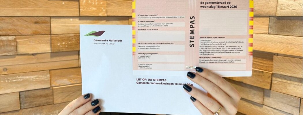 Stempas voor gemeenteraadsverkiezing op de mat