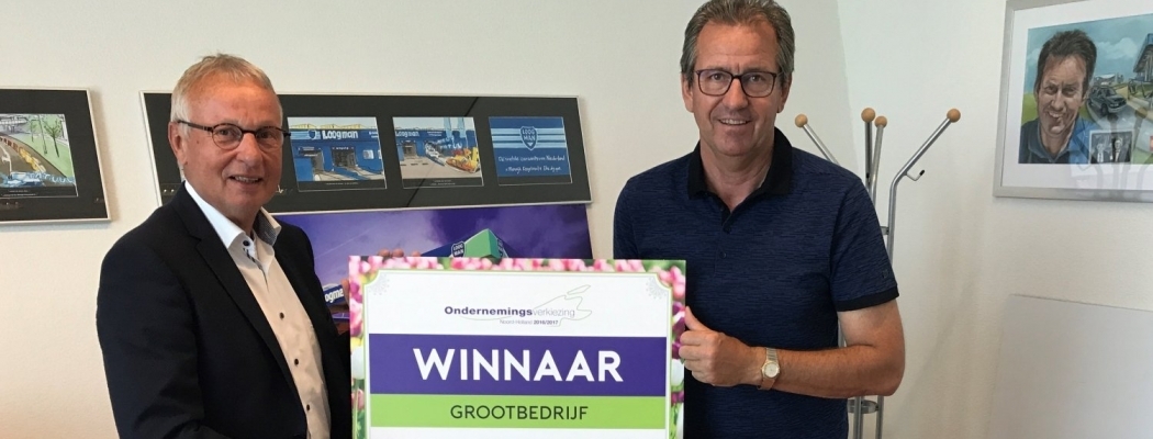 Wethouder Verburg feliciteerde Beste Onderneming van Noord-Holland Loogman