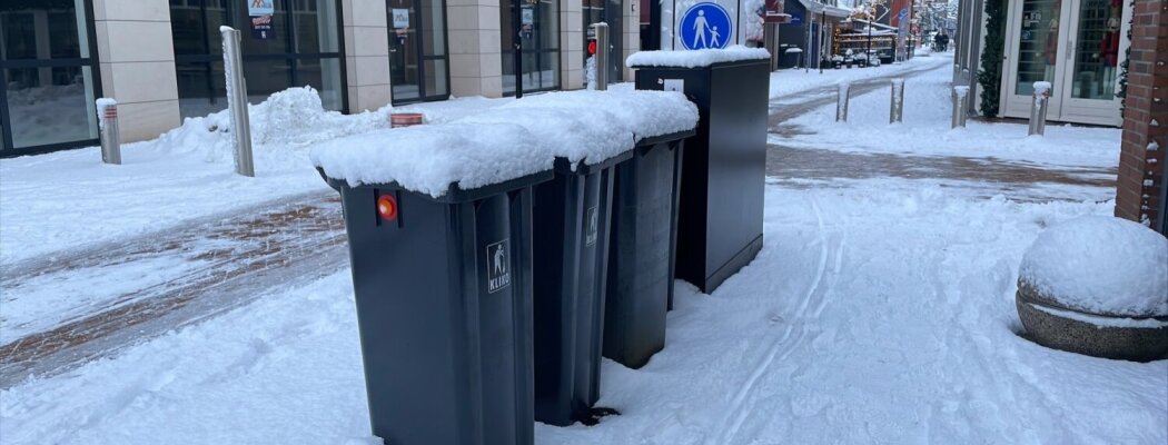 Afvalinzameling aangepast door winterse omstandigheden