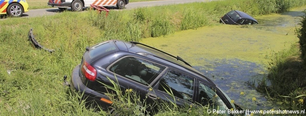 Auto's te water bij ongeluk Westerlandweg - Hoofdweg Mijdrecht