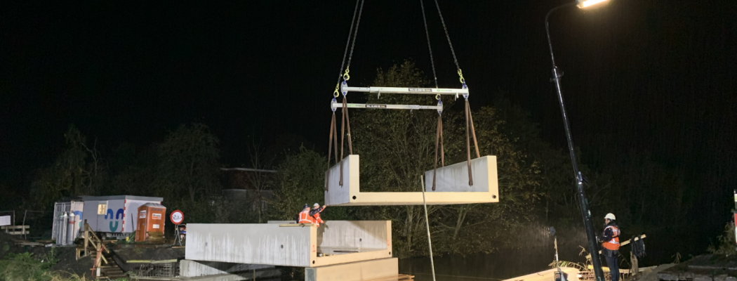 Belangrijk moment in vervangingswerkzaamheden vaste brug Botsholsedwarsweg