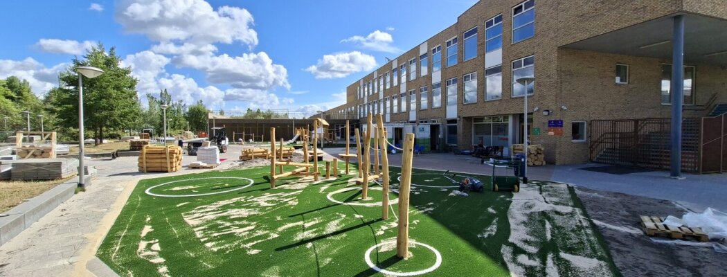 Eerste fase opknappen schoolplein Brede School bijna afgerond