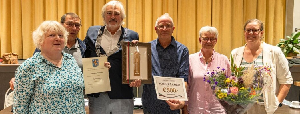 Sjoelclub Aalsmeer ontvangt eerste Bronzen Watertoren