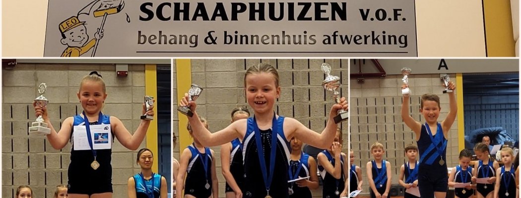 Skyler, Sanne en Myrthe clubkampioen bij Veenland gymnastiek