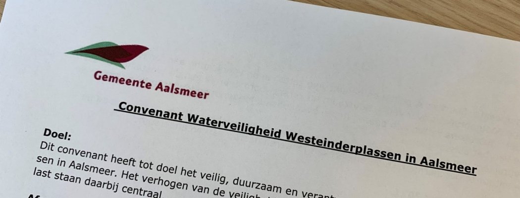 Convenant waterveiligheid Westeinderplassen ondertekend