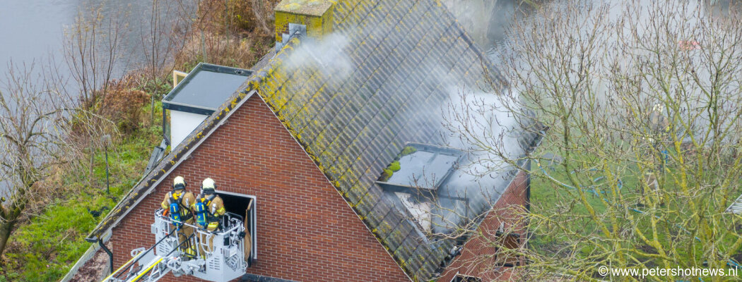 Grote brand bij vrijstaande woning Nieuwer ter Aa