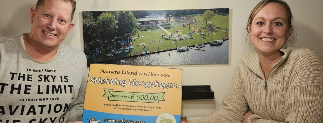 Eiland van Hein haalt geld op voor Stichting Hoogvliegers