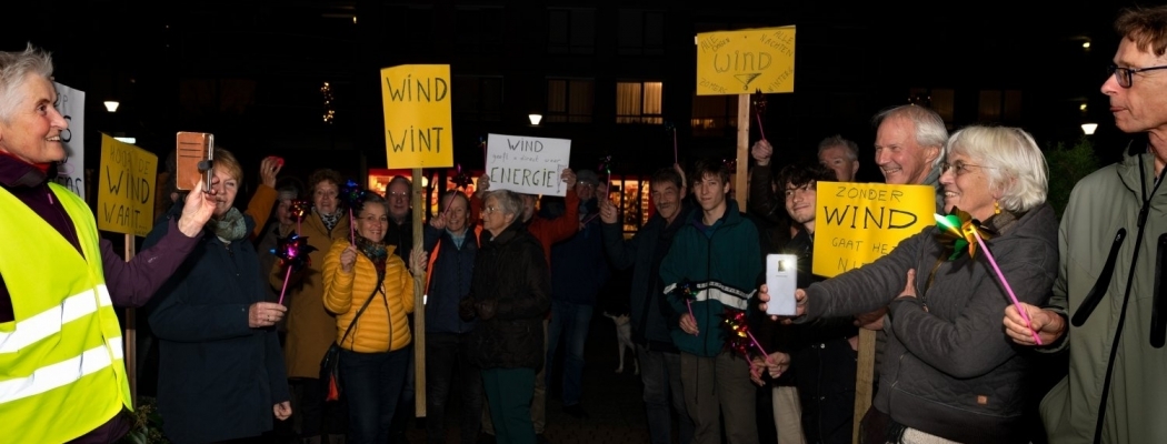 Geslaagde demonstratie voor windmolens in De Ronde Venen