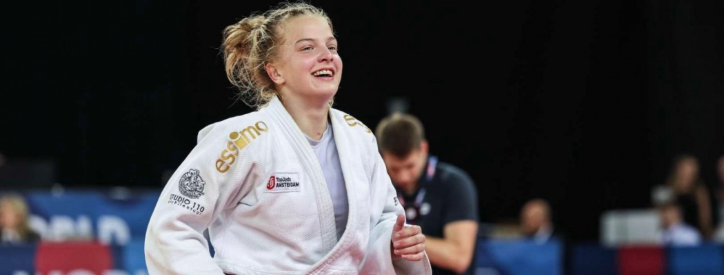 Xanne van Lijf (Wilnis) wint brons op het WK judo -18