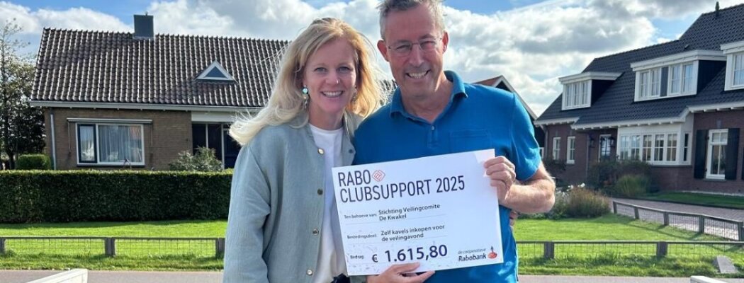Kwakelse Veiling ontvangt ruim € 1.615,- van Rabo Clubsupport