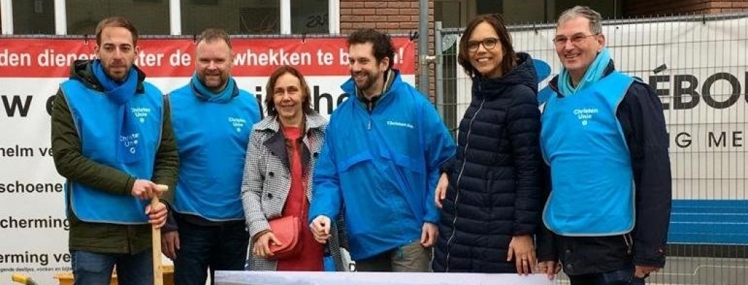 ChristenUnie bezoekt nieuwbouw Zonnehof tijdens campagne