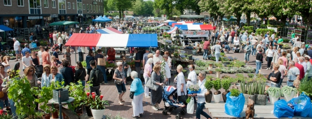 Zaterdag 11 mei Geraniummarkt in Aalsmeer Centrum
