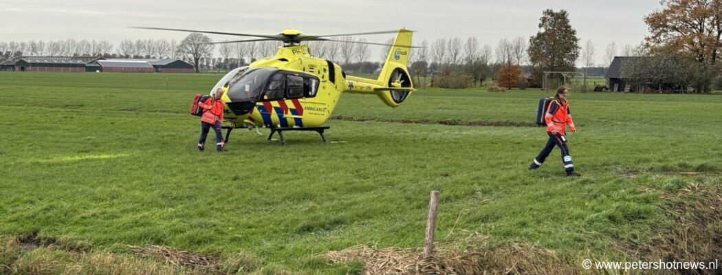 Traumahelikopter landt in Mijdrecht